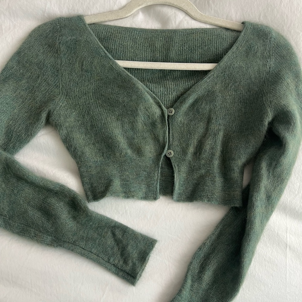 Jacquemus Alzou cropped mohair-blend cardigan